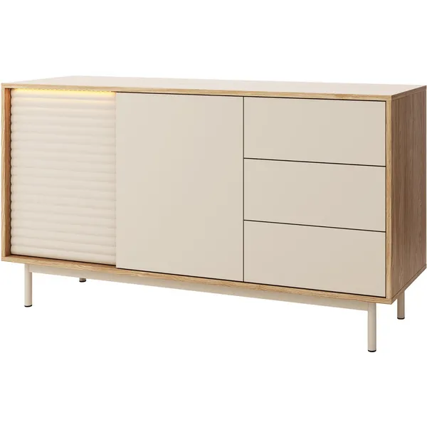 Komoda ZETA 03 dąb olejowany / kaszmir