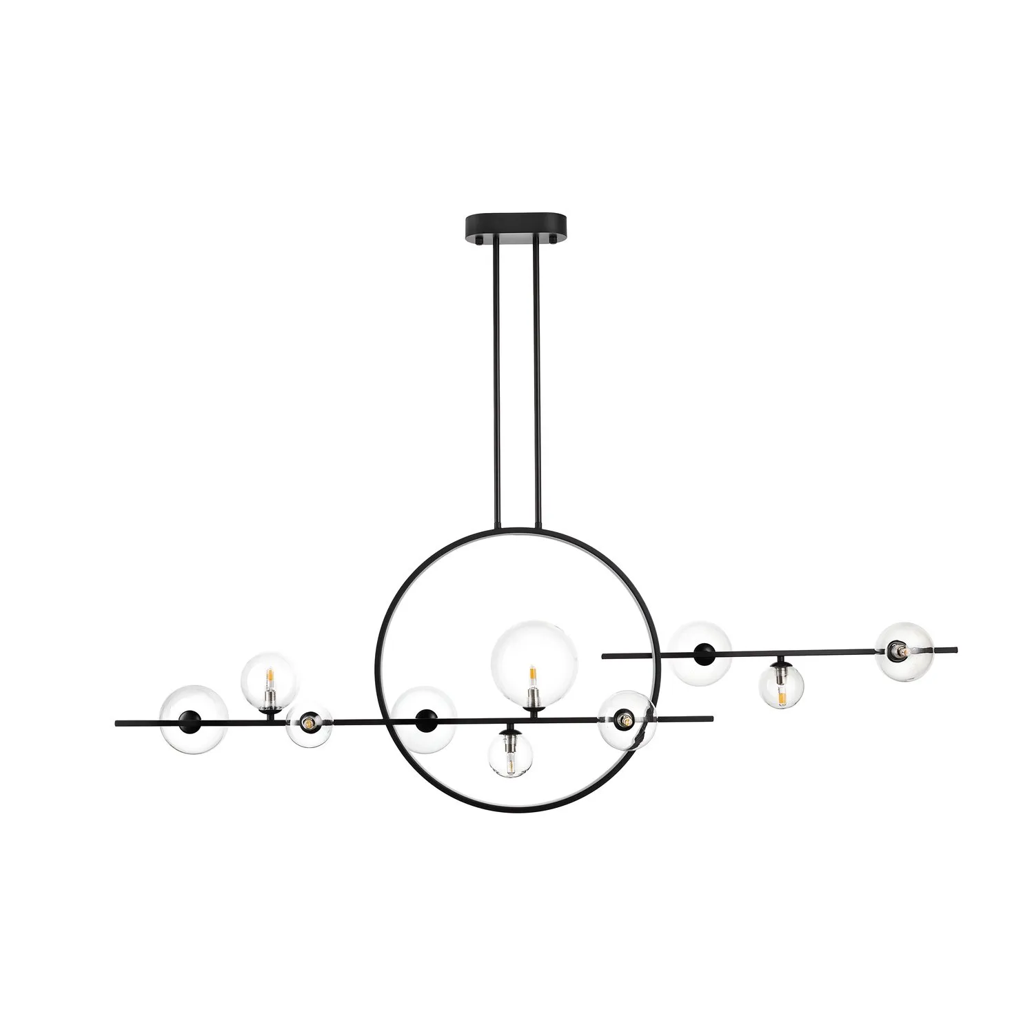 Lampa wisząca ORION DOUBLE czarna 145 cm