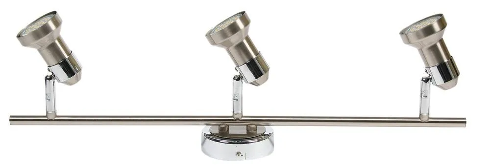 ARKON LAMPA SUFITOWA LISTWA 3X50W GU10 SAT NIKIEL+CHROM BEZ ŻARÓWEK