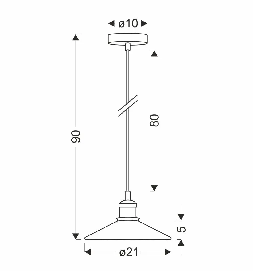 LAMPA WISZĄCA CHESTER 210mm 1 BEZBARWNY PATYNA - obrazek 3