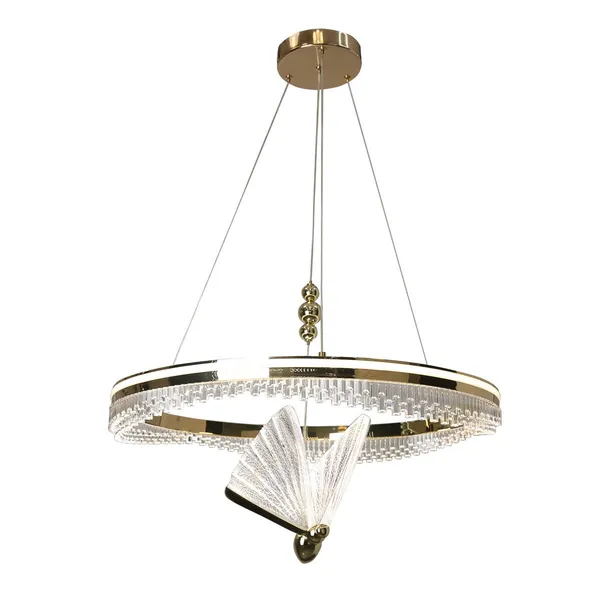 Lampa wisząca Marissa Cristal złota LED CCT