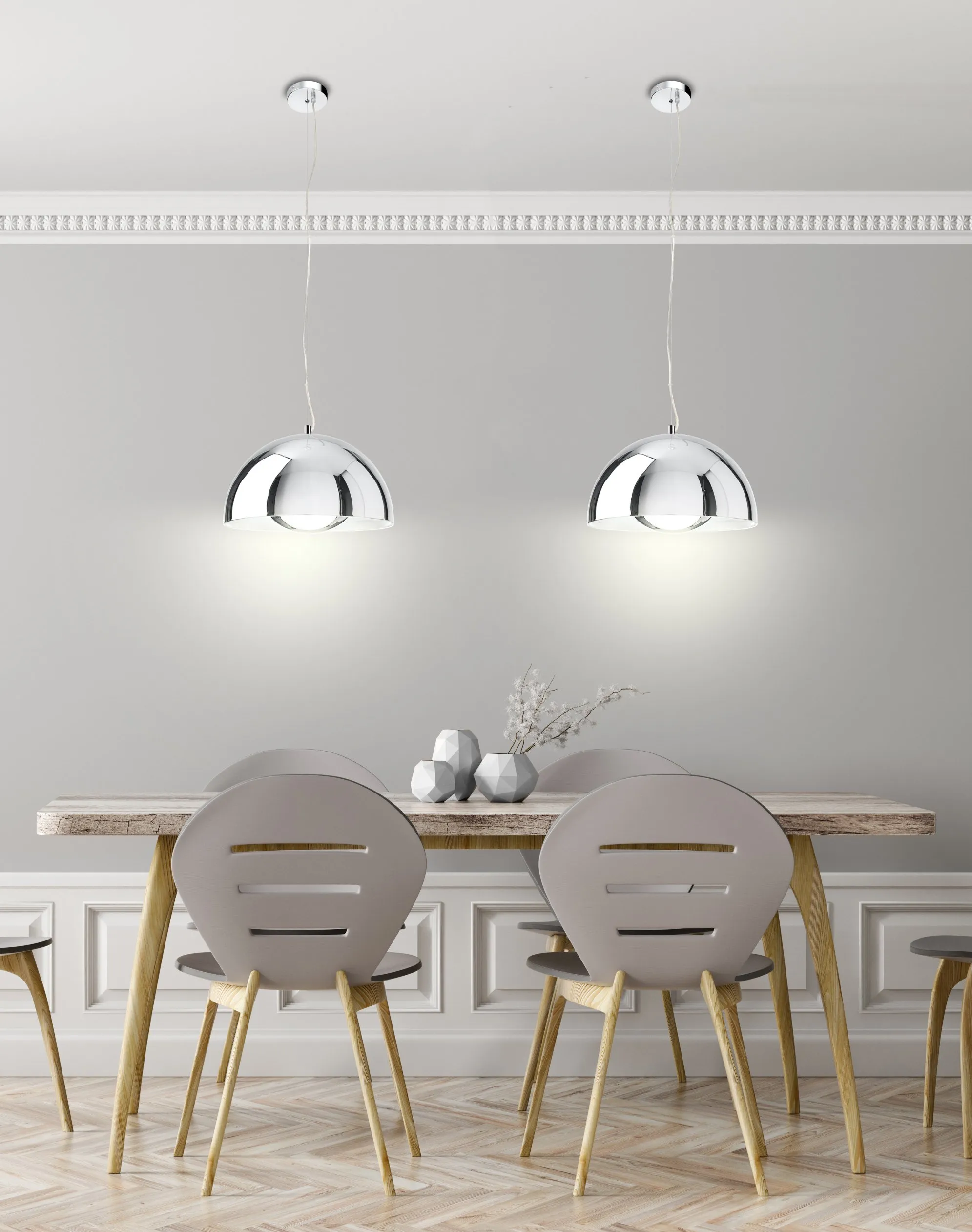 DORADA LAMPA WISZĄCA 30 1X60W E27 CHROM - obrazek 6