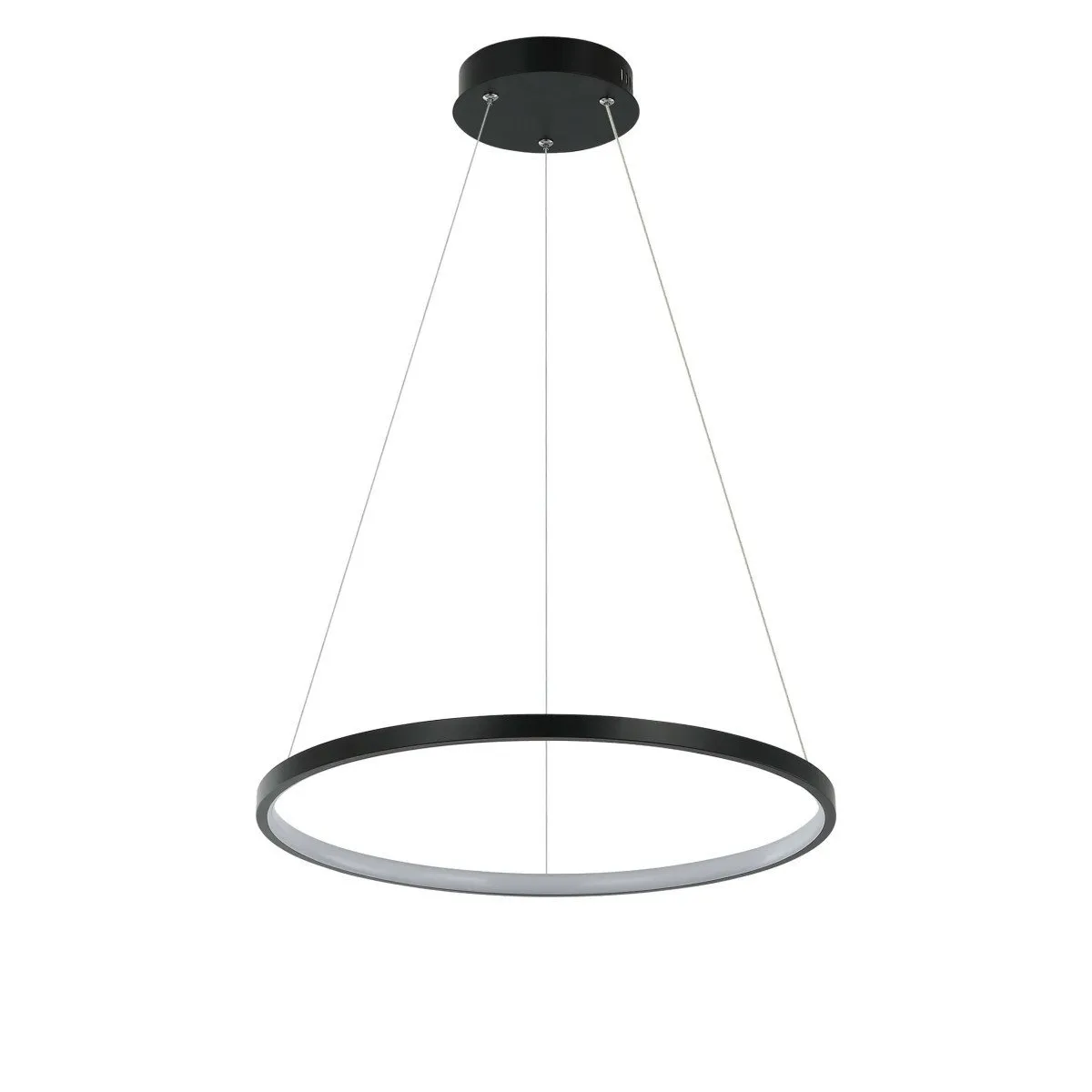 Lampa wisząca Ring 40 cm czarna LED CCT