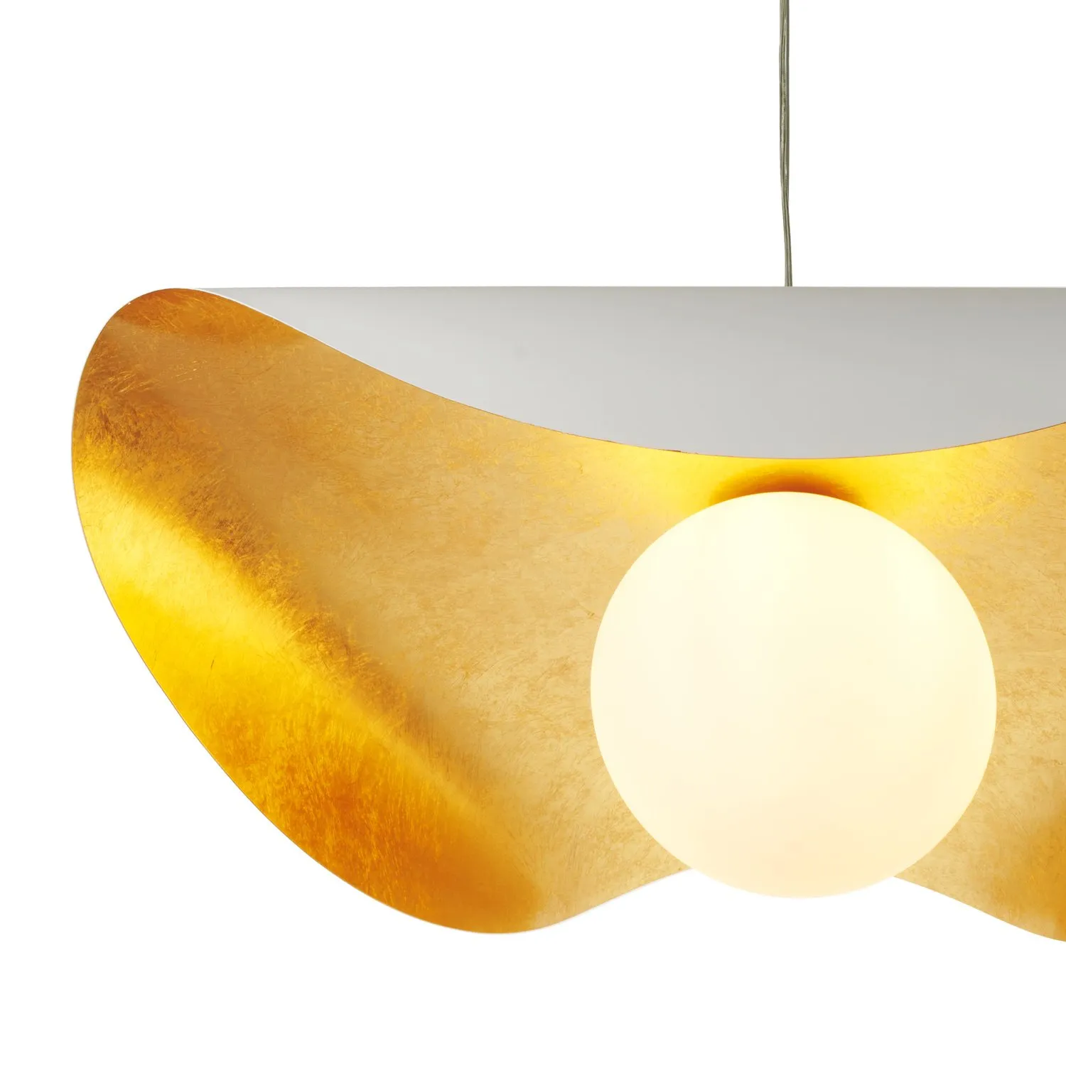 Lampa wisząca ENZO 80 cm - biało złota - obrazek 17
