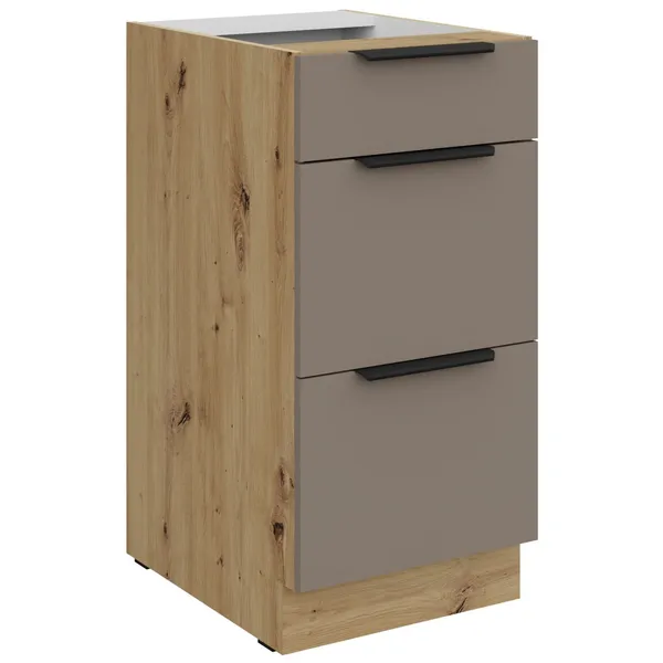 Szafka z szufladami 40 ERIS 11 dąb artisan / piaskowa szarość