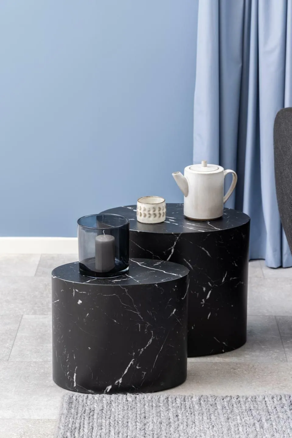 Zestaw stolików Mice black marble - obrazek 2