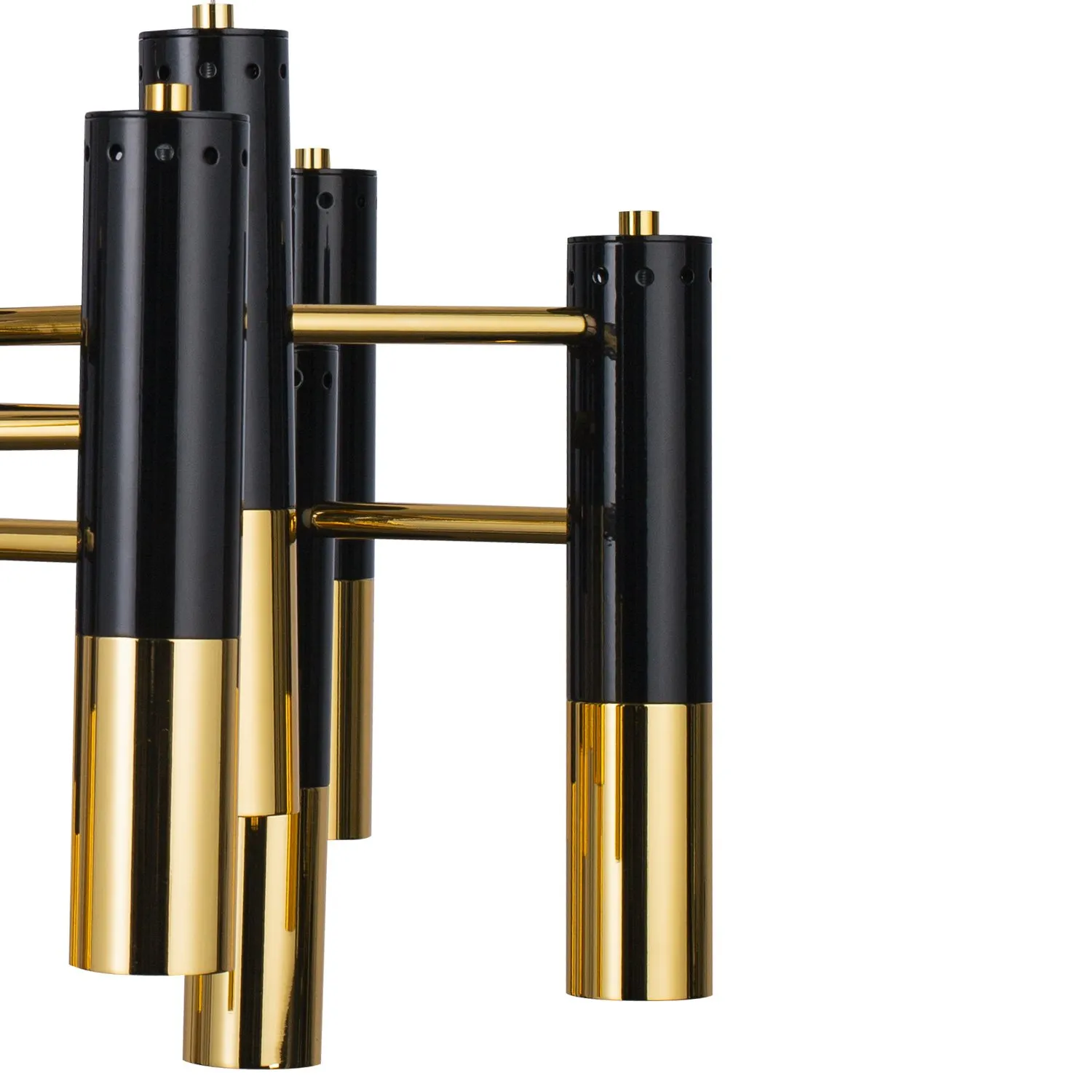 Lampa wisząca GOLDEN PIPE-13 czarno złota 60 cm - obrazek 8