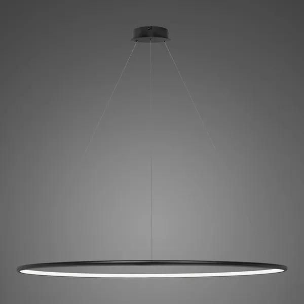 Lampa wisząca Ledowe Okręgi No.1 150cm 3k czarna ściemnialna
