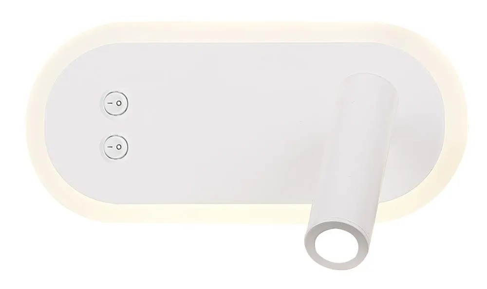 MIRACLE LAMPA KINKIET 6W+3W LED BIAŁY
