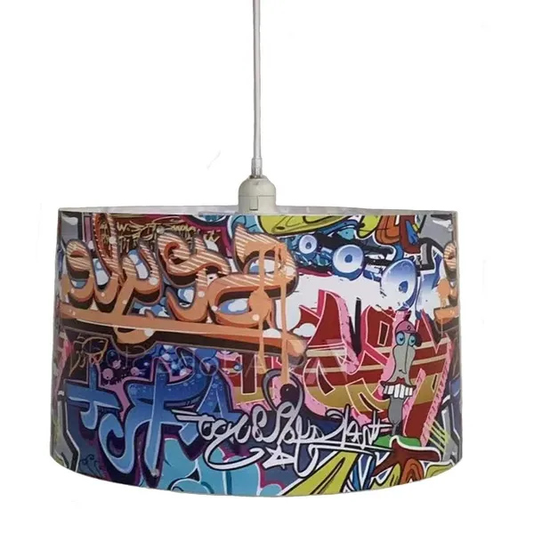 Lampa wisząca Graffiti wielokolorowa 1xE27