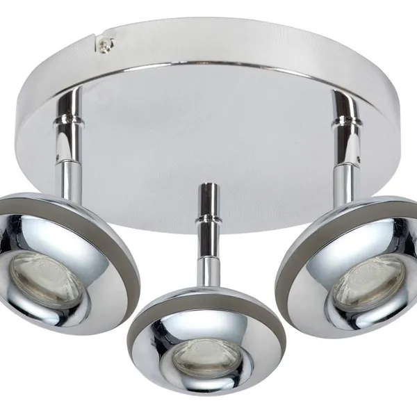 SKIPPER LAMPA SUFITOWA PLAFON 3X6W LED COB GŁÓWKA OKRĄGŁA 1E Z PRZEGUBEM KD SYSTEM CHROM