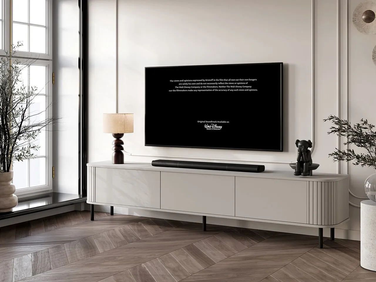 Komoda RTV 220 3K ZENO kaszmir / czarny - obrazek 3