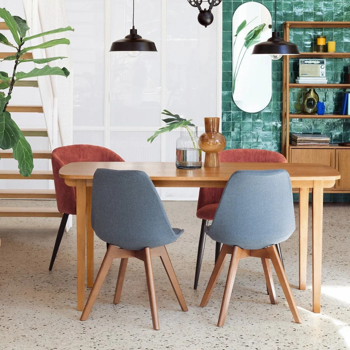 Fotel Celeste terracotta/czarne nogi - obrazek 2