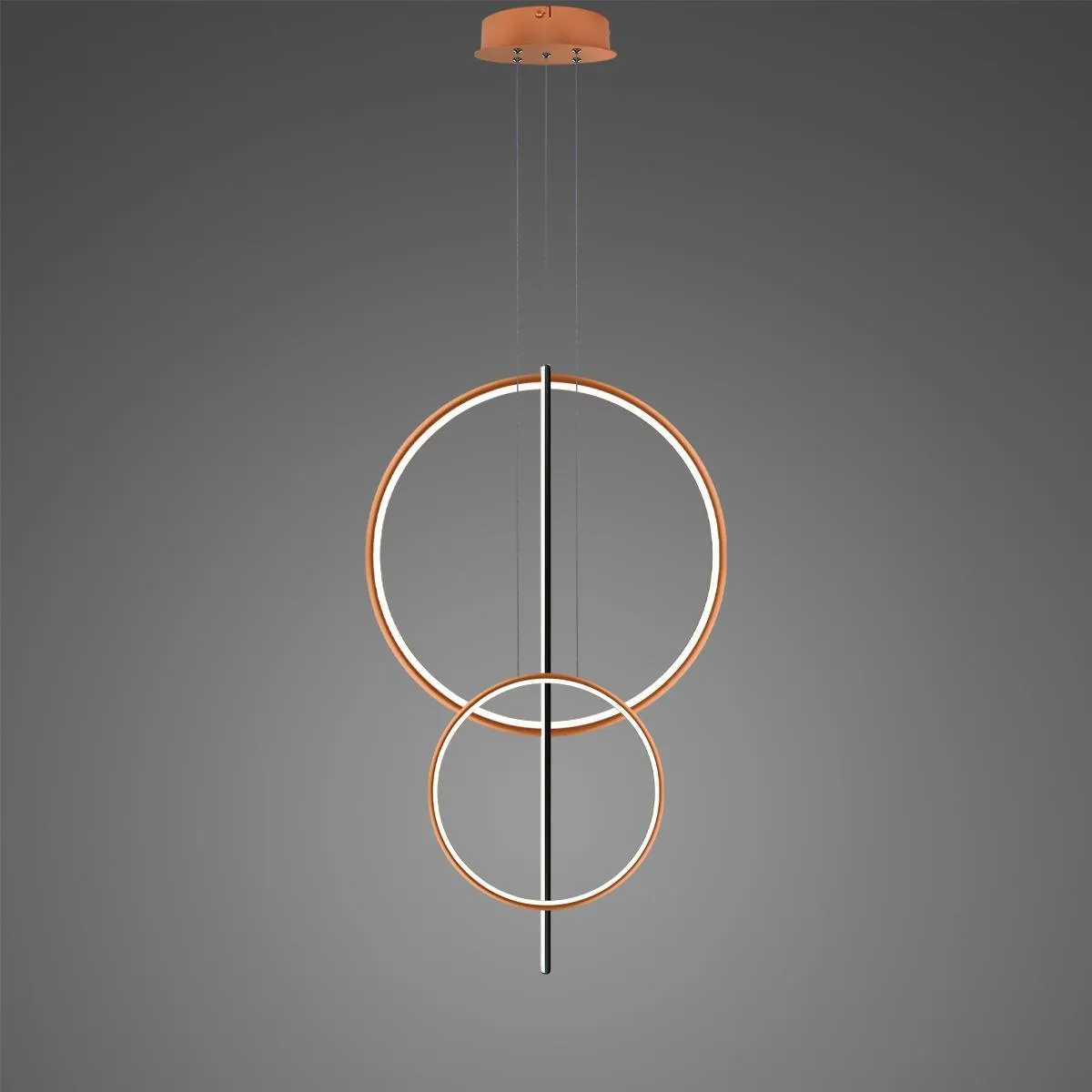 Lampa wisząca Linea No.5 60/40cm czarny miedziany 3k - obrazek 2