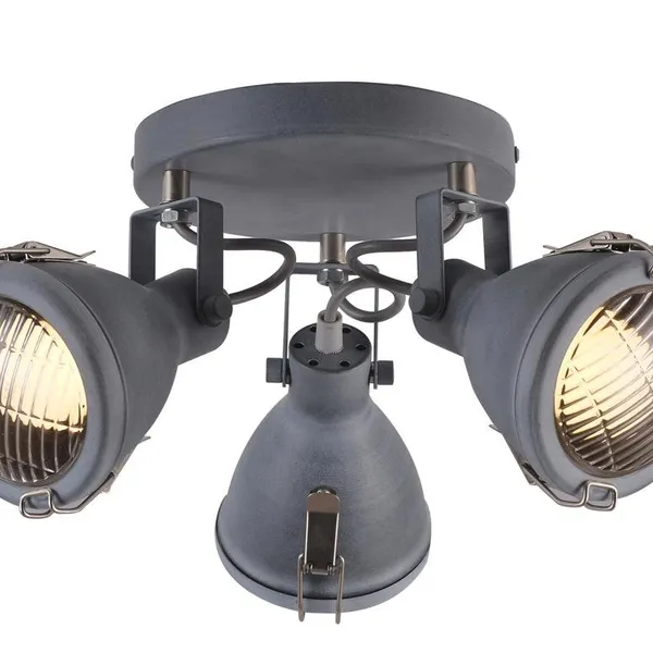 CRODO LAMPA SUFITOWA PLAFON 3X40W E14 SZARY