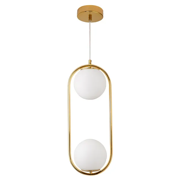 Lampa wisząca COSTA DUO 50 cm - złoty stelaż, dwa klosze