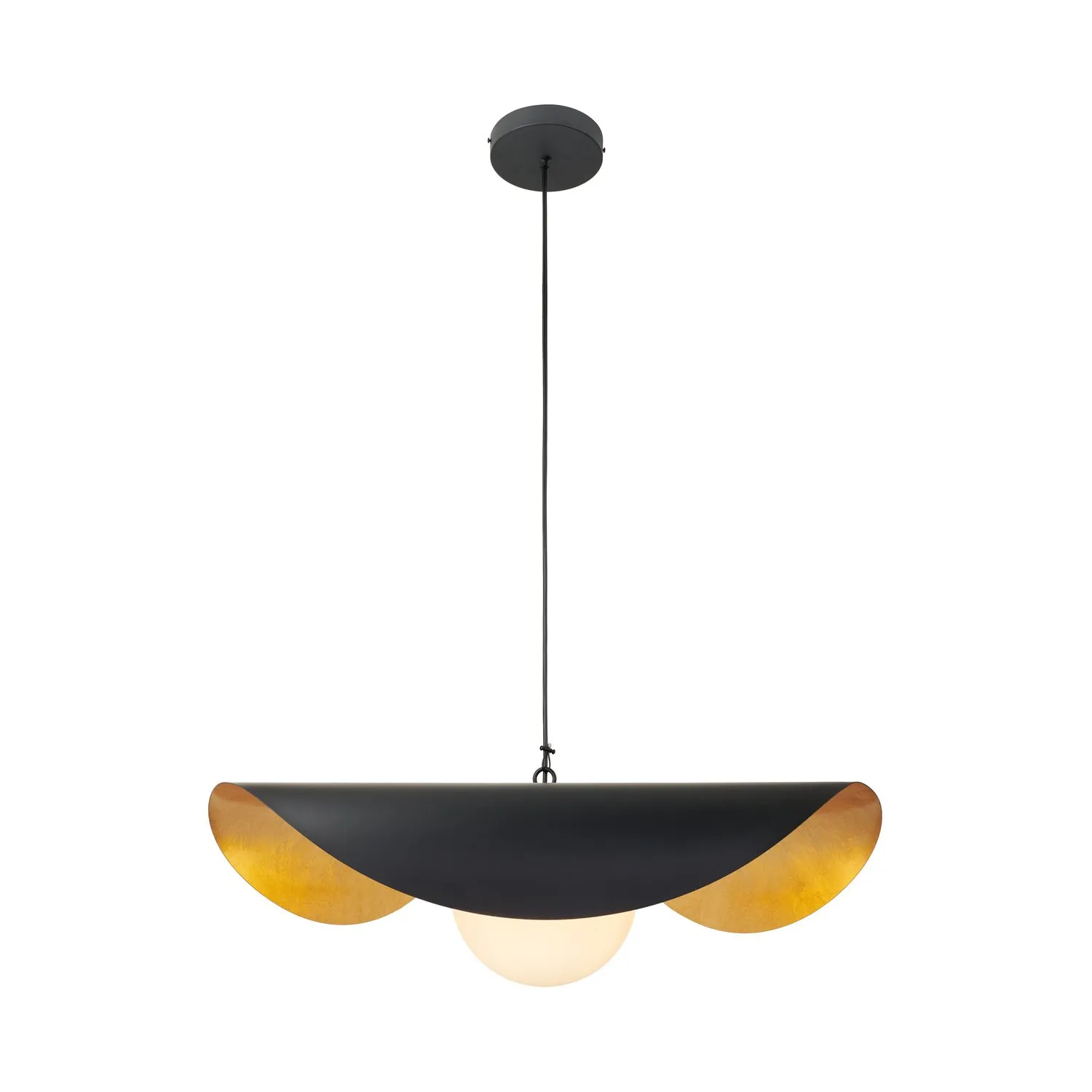 Lampa wisząca ENZO 80 cm - czarno złota - obrazek 15