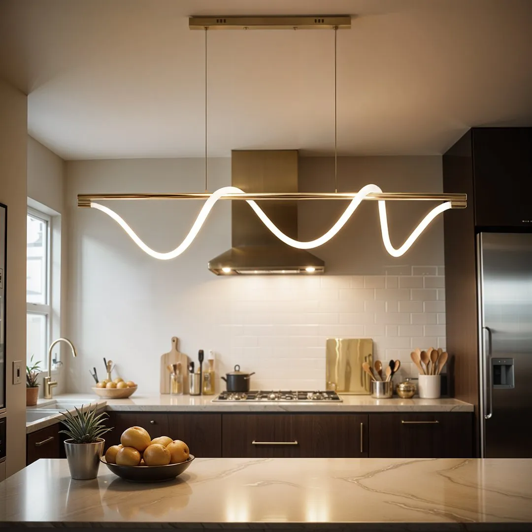 Lampa wisząca Serpente DDXZ004 55W złota - wężyk gładki - obrazek 3