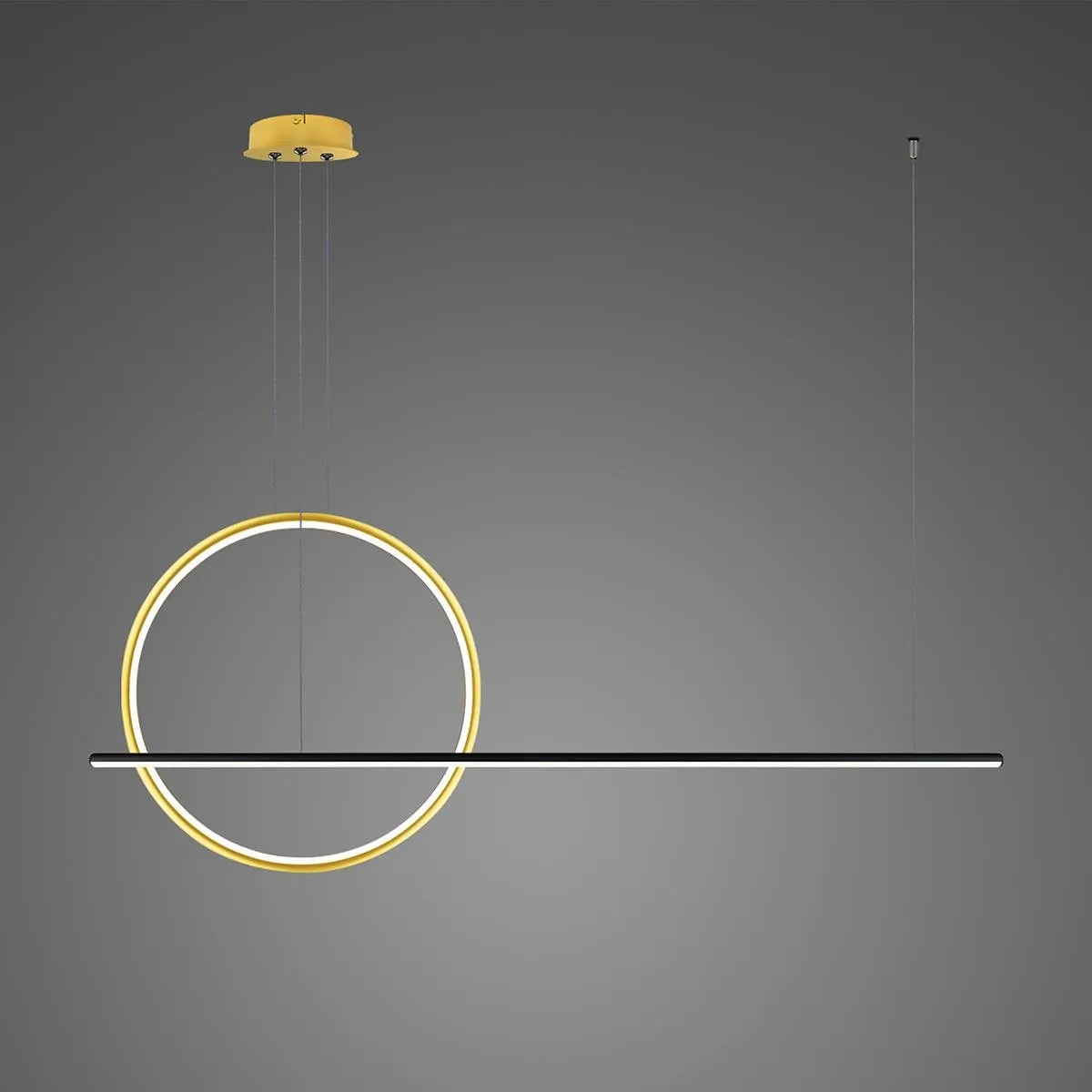 Lampa wisząca Linea No.2 100 40cm czarnozłota 3k