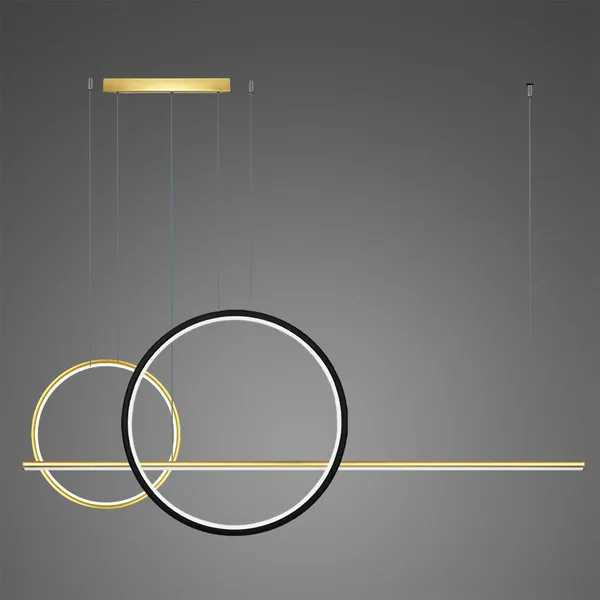 Lampa wisząca Linea No.4 60/40cm złotoczarna 2700k ściemnialna