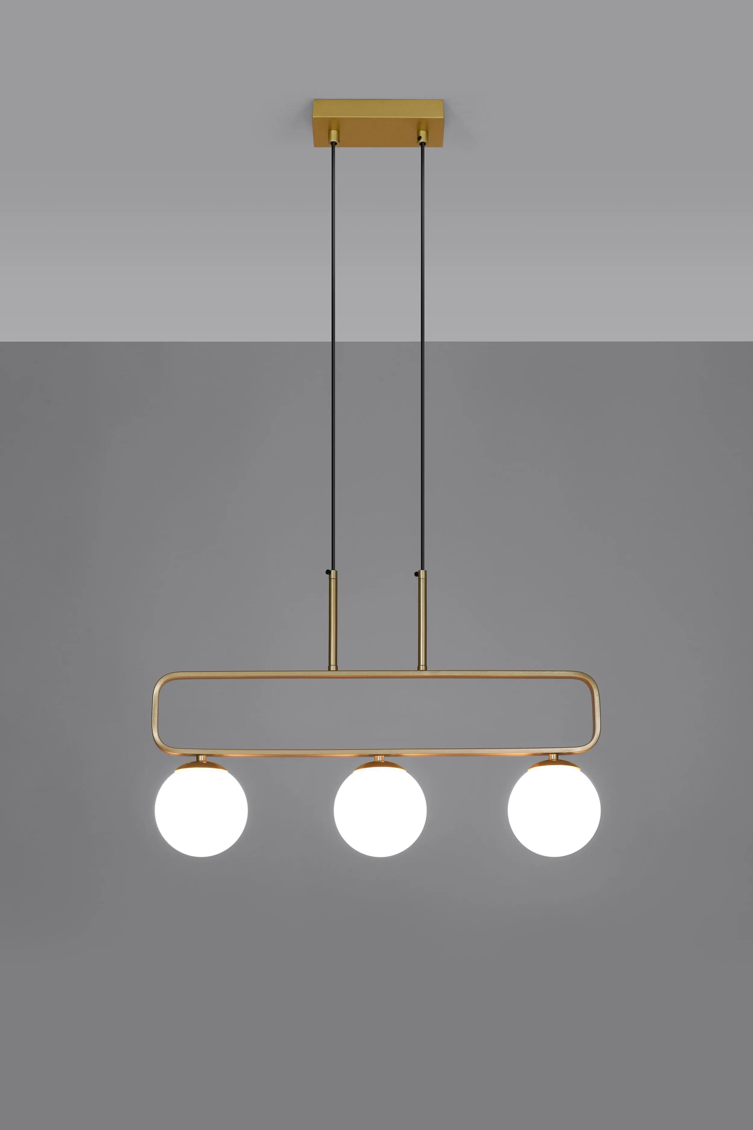 Jove lampa wisząca mosiądz 3x20w g9 klosz biały - obrazek 5