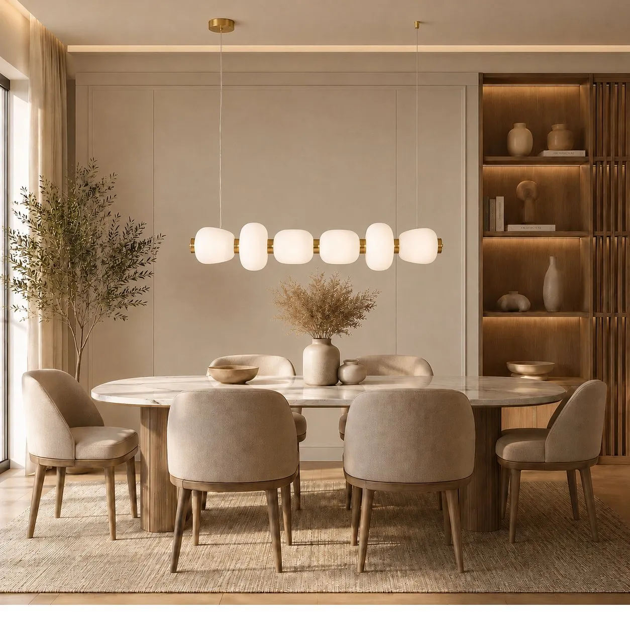 Lampa wisząca BRILLA-6, 125 cm, złota - obrazek 2