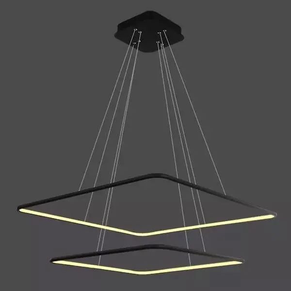 Lampa wisząca Ledowe Kwadraty No.2 3k black - obrazek 2
