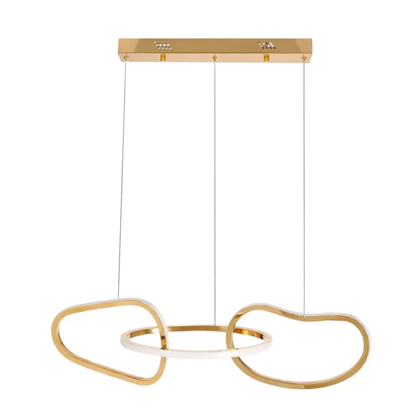 Lampa wisząca ANNELI elegancka – złota nieregularna forma 125 cm – designerska lampa salonu i jadalni LED 3000K