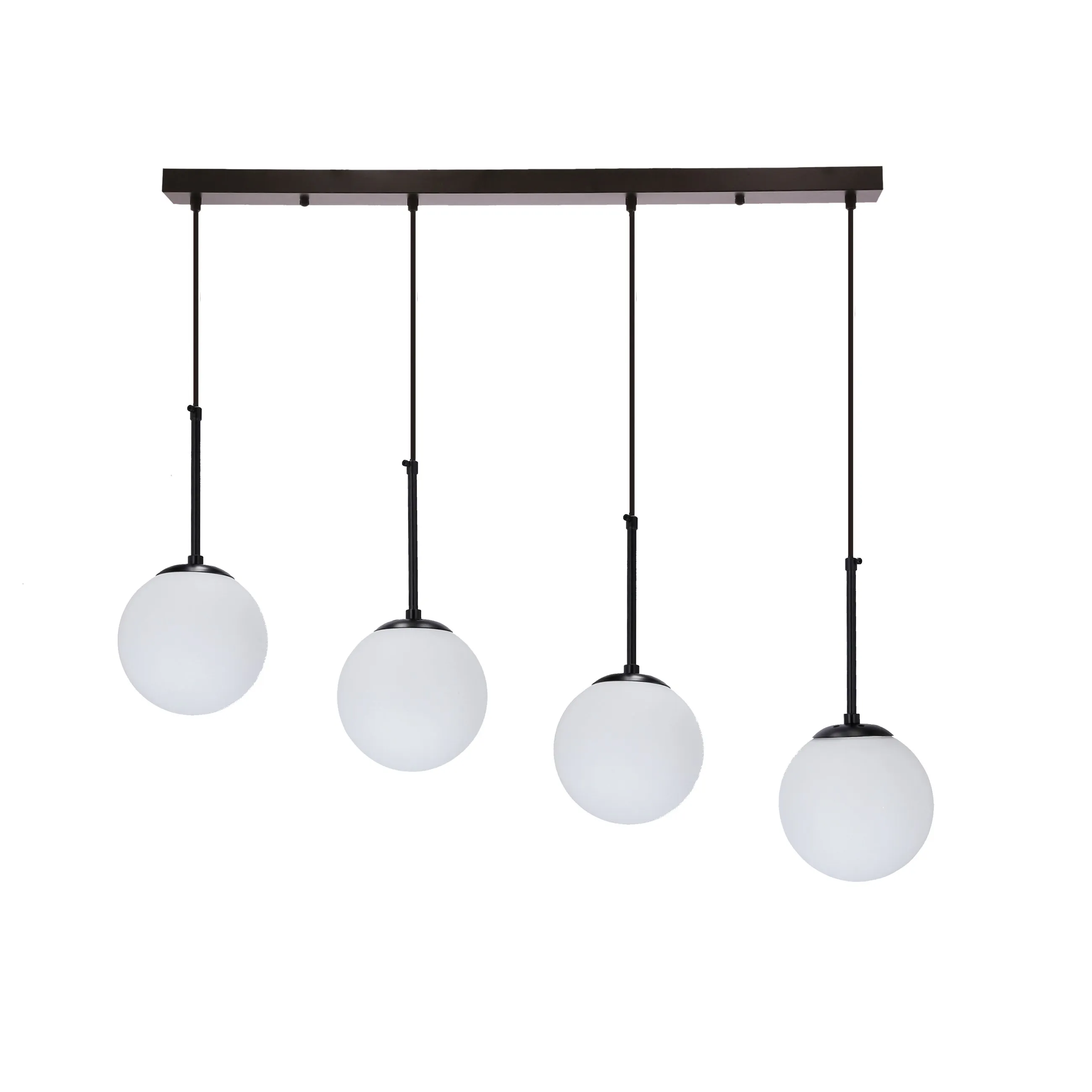 Pompei lampy wiszące czarny 4x4x40 e27 klosz biały - obrazek 2