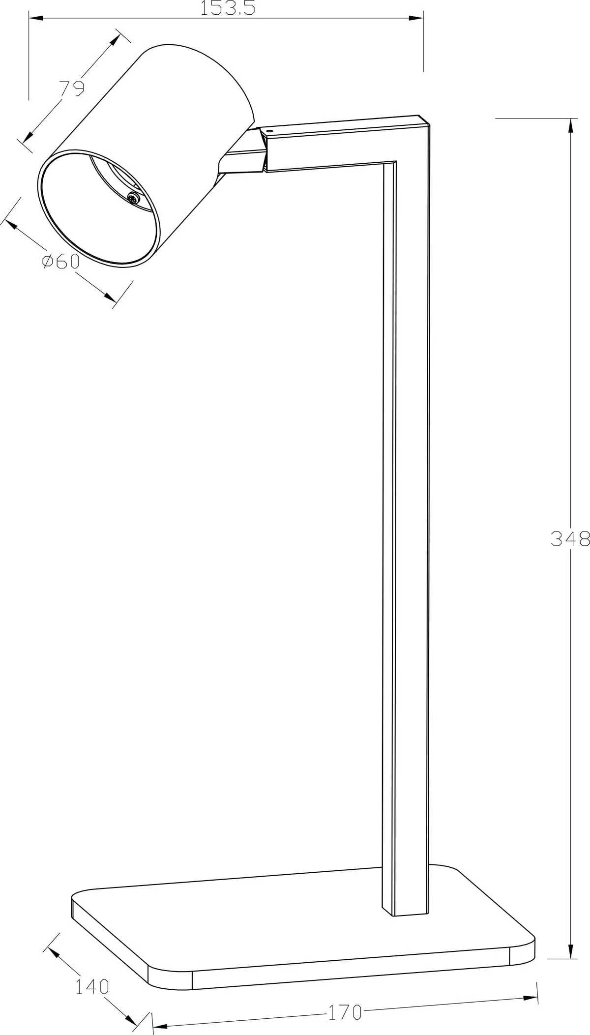Lampa biurkowa Snow biała 1xGU10 - obrazek 4