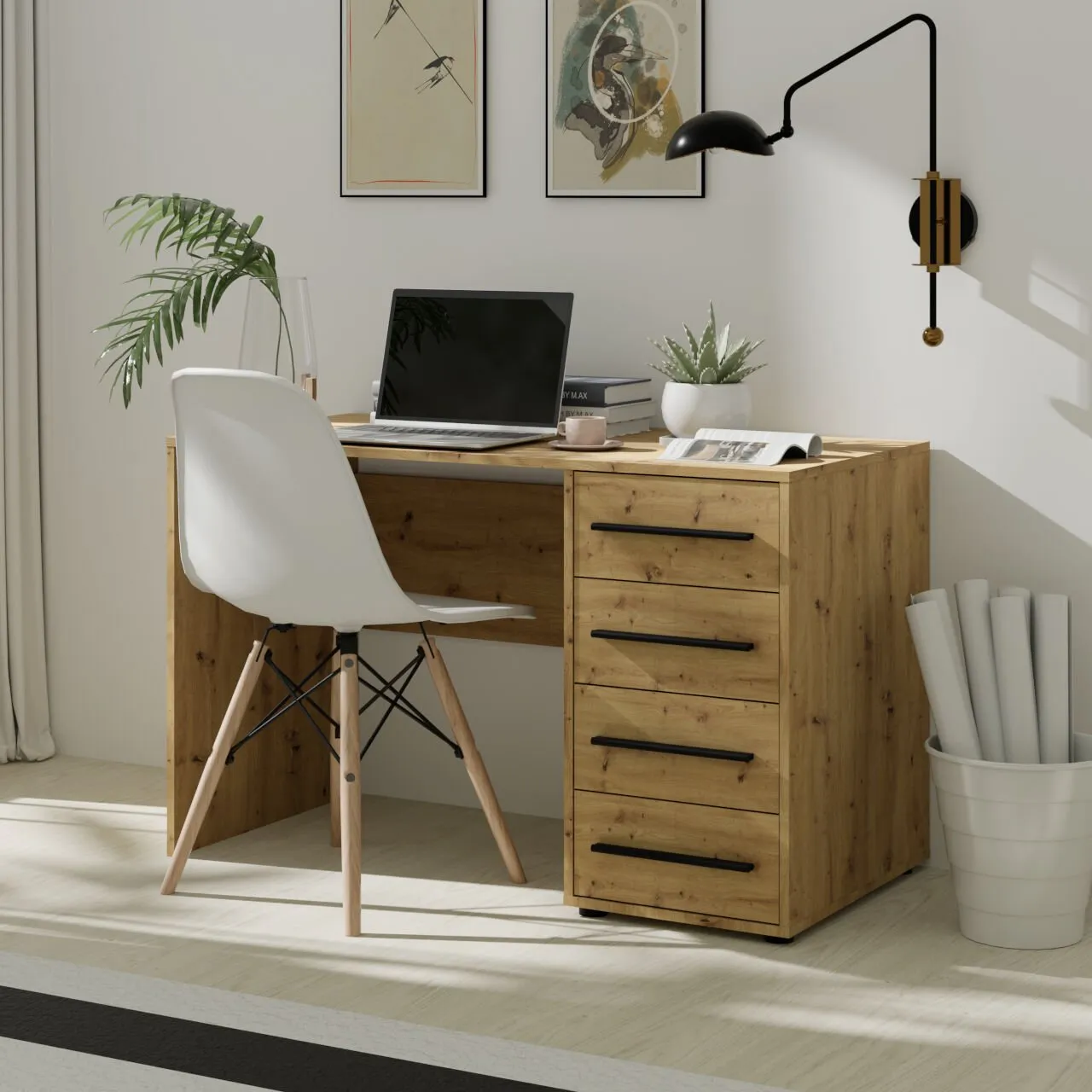 Biurko MAXIS 01 dąb artisan - obrazek 5