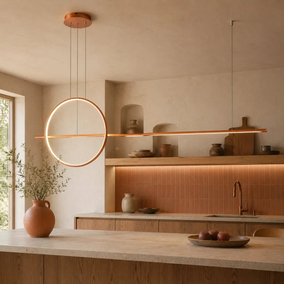 Lampa wisząca Linea No.2 40cm 3k miedziana - obrazek 2