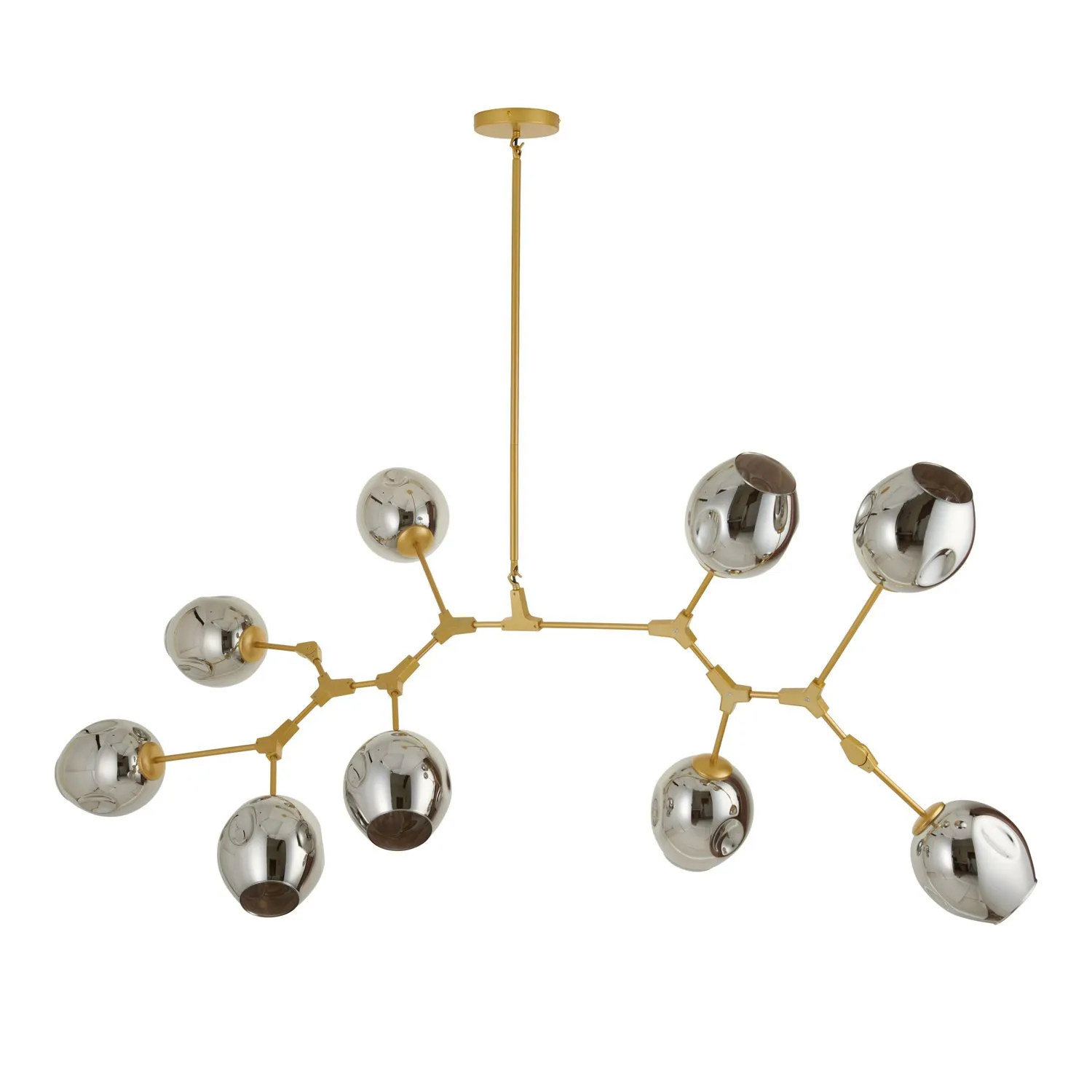 Lampa wisząca MODERN ORCHID-9 złoto szara 150 cm - obrazek 4