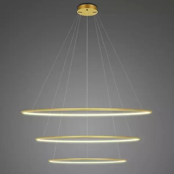 Lampa wisząca Ledowe Okręgi No.3 100cm 3k złota