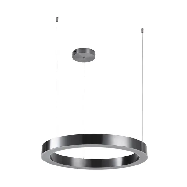 Lampa wisząca CIRCLE 60 cm - LED, ring tytan szczotkowany