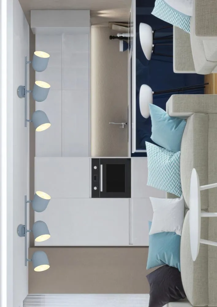 AZURO LAMPA SUFITOWA LISTWA 3X40W E27 SZARY MAT - obrazek 2