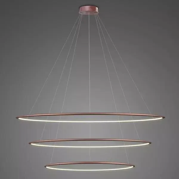 Lampa wisząca Ledowe Okręgi No.3 120cm 3k Różowe Złoto