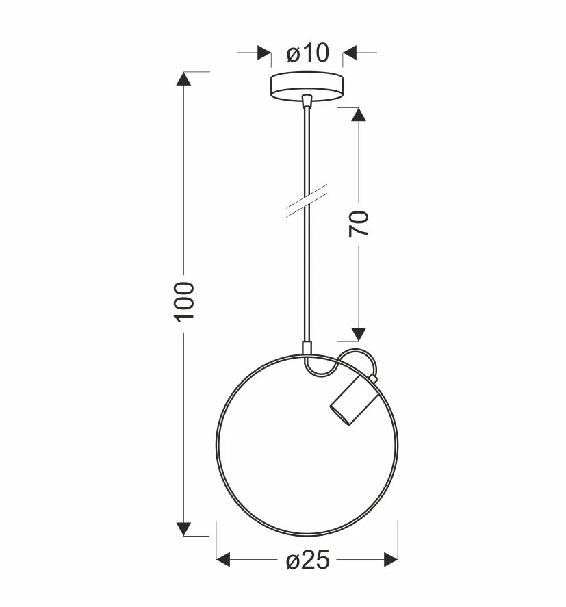 LAMPA WISZĄCA NEXO 1 BIAŁY - obrazek 3