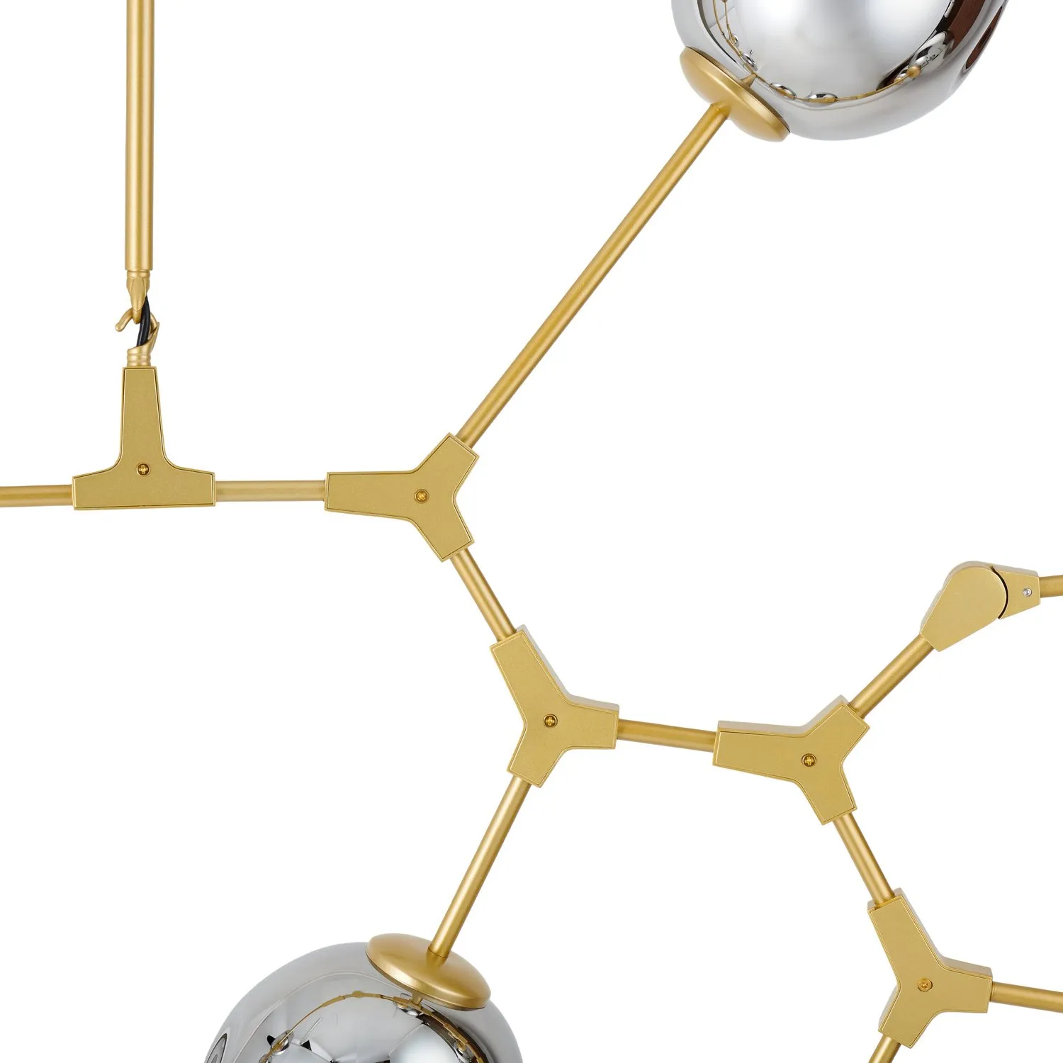 Lampa wisząca MODERN ORCHID-9 złoto szara 150 cm - obrazek 8