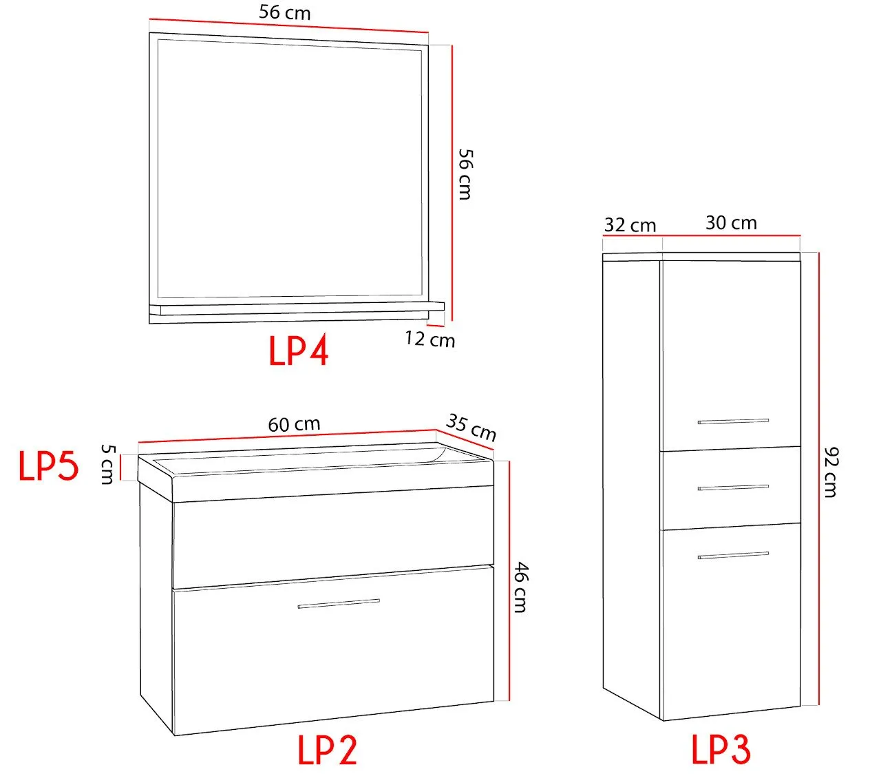 Łazienka TIPO MINI biały laminat - obrazek 2