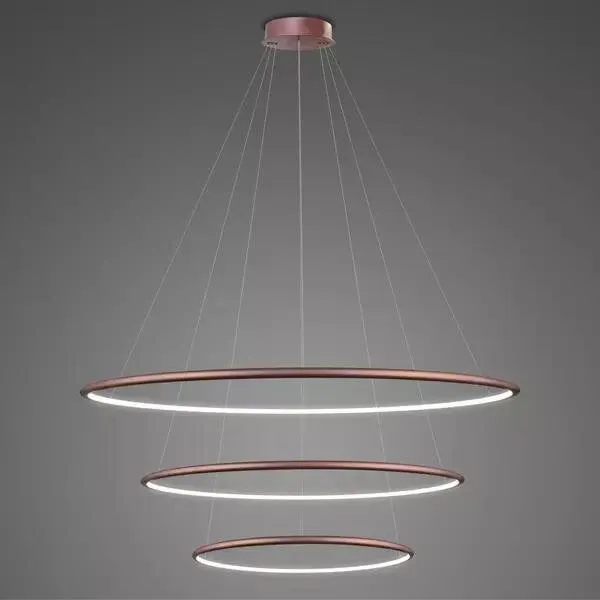 Lampa wisząca Ledowe Okręgi No.3 80cm 4k Różowe Złoto