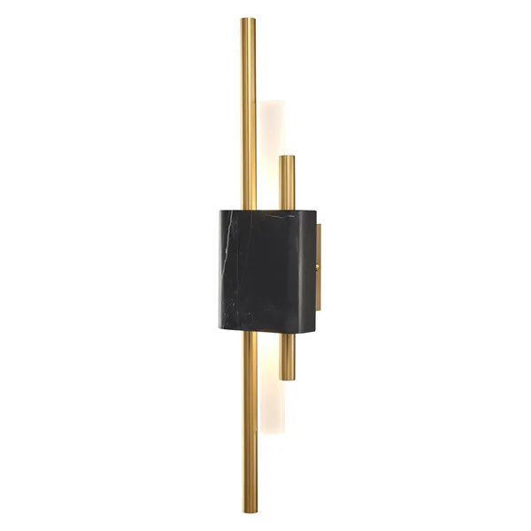 Lampa ścienna ELLIE LED 50 cm-marmurowa czarno - złota