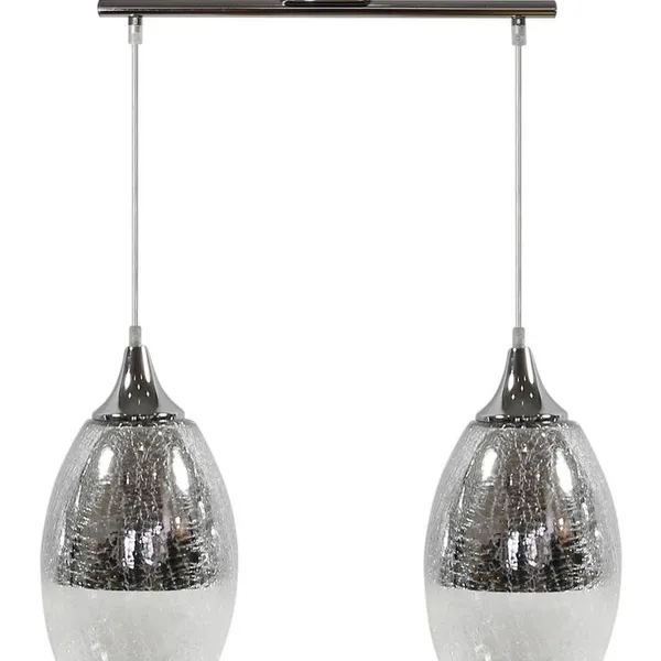 CELIA LAMPA WISZĄCA 2X60W E27 SREBRNY