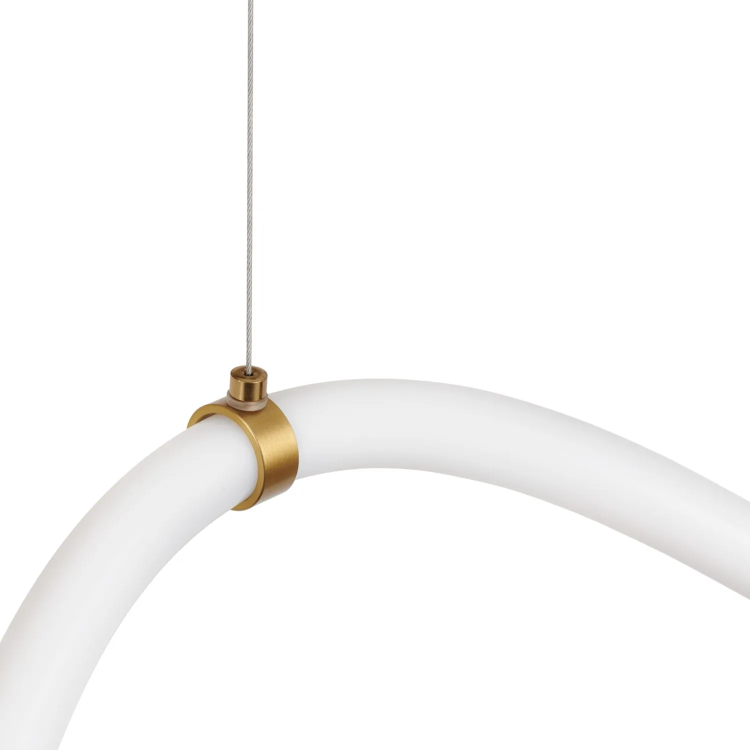 Lampa wisząca SNAKE LED 400 cm - elastyczny przewód LED, 3000K, złote uchwyty - obrazek 5