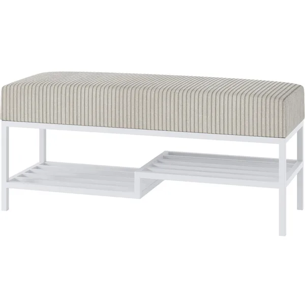 Ławka tapicerowana ARAD 100cm biały / poso 100