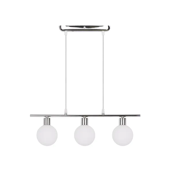 Oden lampa wisząca chromowy 3x40w g9 klosz biały