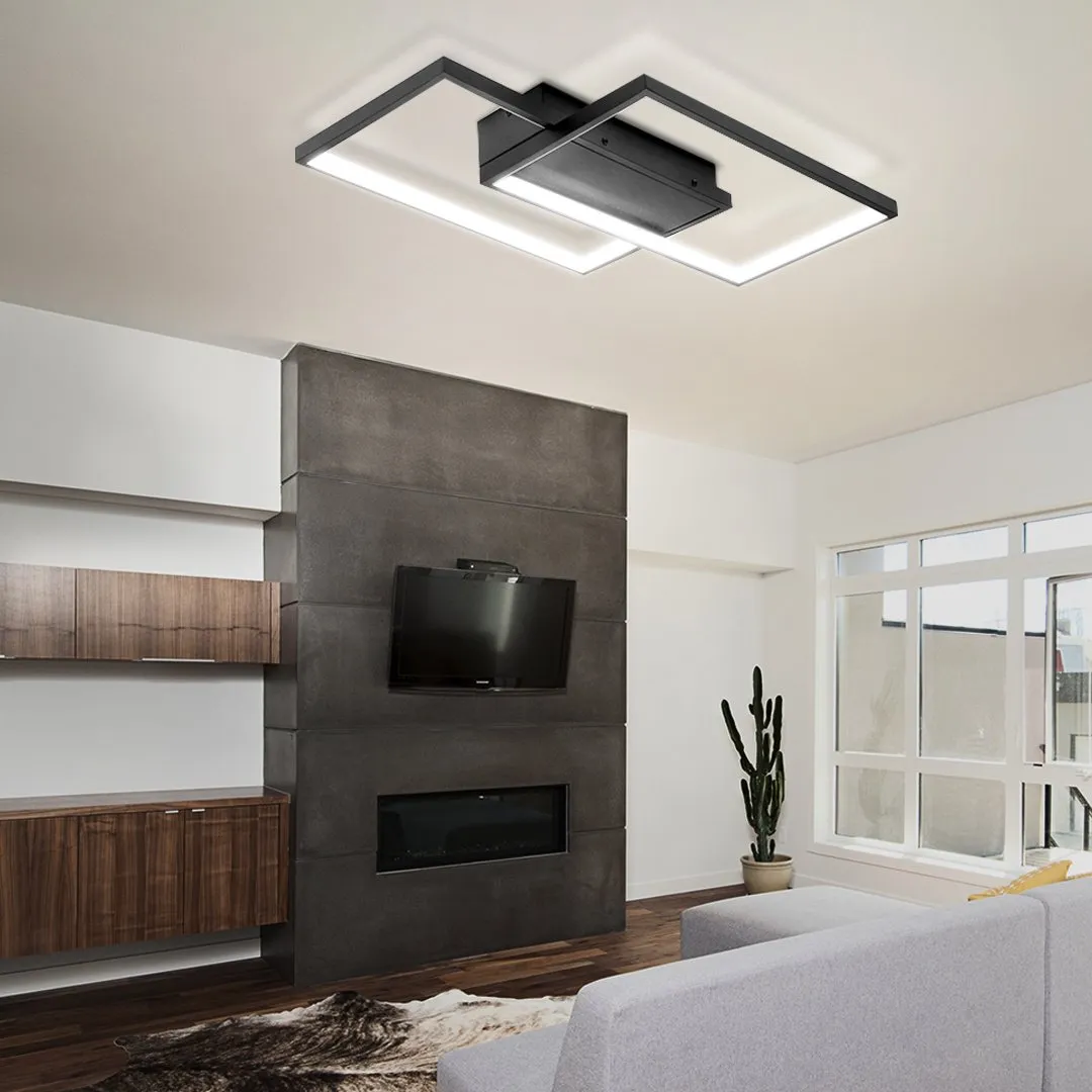 Lampa Dekoracyjna LED kolor czarny Modern 48W + Pilot DL-A02 - obrazek 2