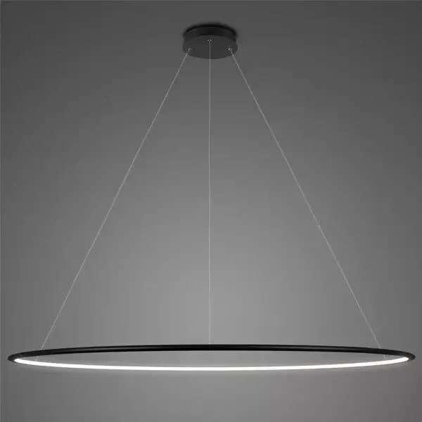 Lampa wisząca Ledowe Okręgi No.1 200cm 4k czarna