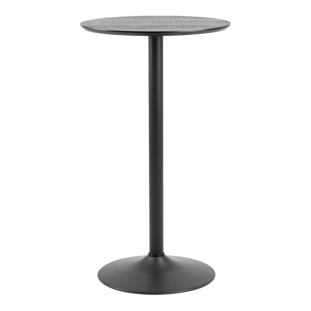 Stół barowy Ibiza Actona MDF metal czarny okrągły 60 cm matowy
