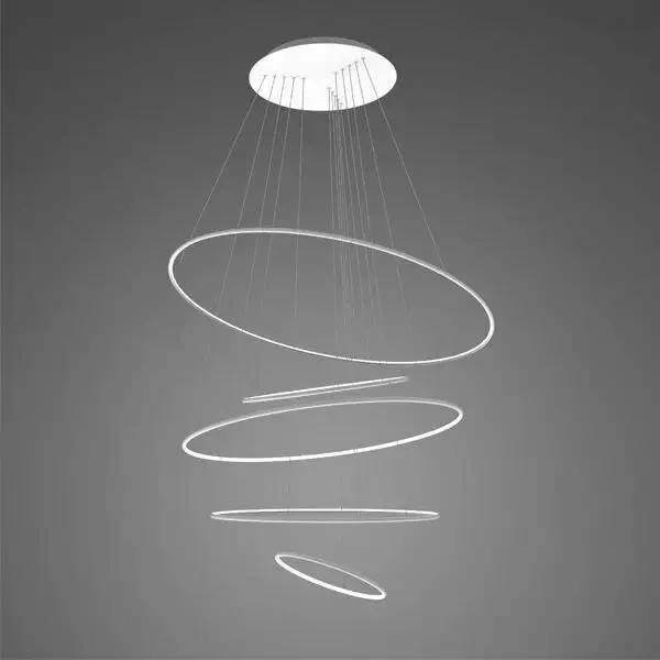 Lampa wisząca Ledowe Okręgi No.5 150cm 3k biała
